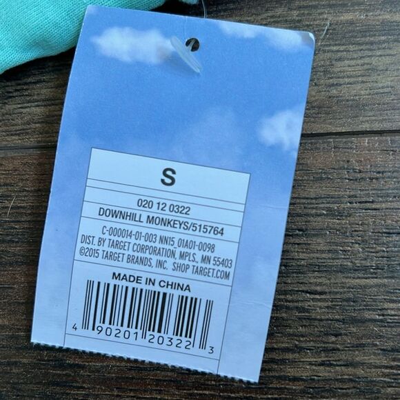 Nick & Nora Size Small One Piece Pajamas Sock Monkey Suit Union Suit Teal - Picture 8 of 8